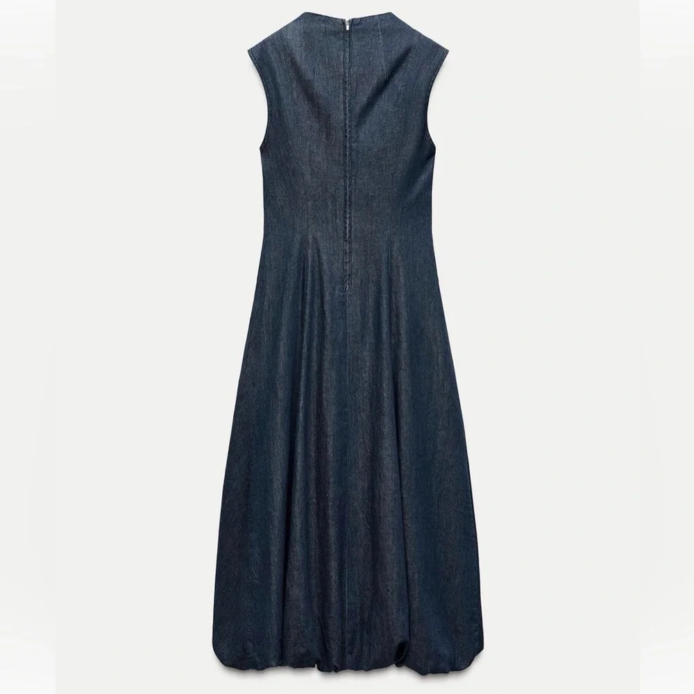 Zara Denim Balloon Dress sz XXL Brand New - Picture 3 of 3